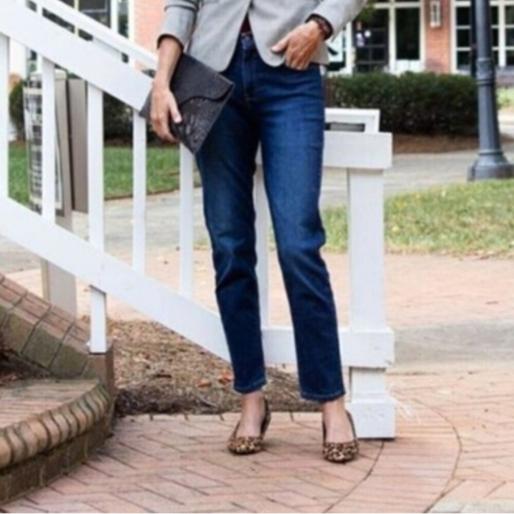 Mott & Bow Ridge Tapered MOM Jeans High Waisted Dark Wash  32 x 28 - Picture 2 of 12